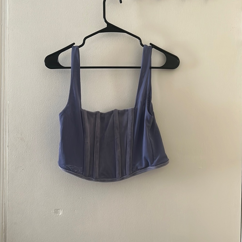 Purple corset. Medium. Never worn. Zipper back.